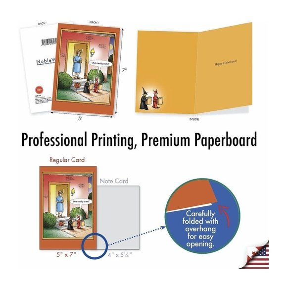 10 Funny Halloween Cards Assorted - Halloween Humor w/ 5x7" Envelopes - Picture 4 of 5